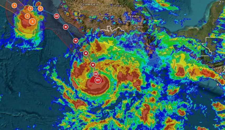 Alertan por 'Trudy'; ya es huracán categoría 1 y entra Frente Frío 2