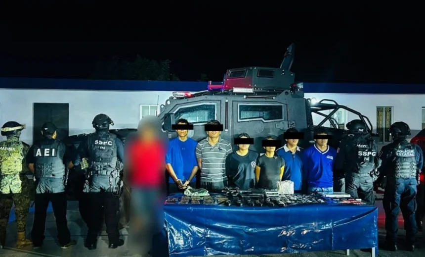 entre las personas detenidas se encuentran cuatro hombres, dos mujeres y un adolescente