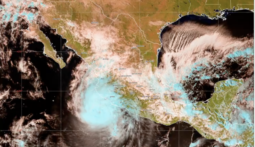 Huracán Trudy se aproxima a las costas de Colima; permanece en categoría 1