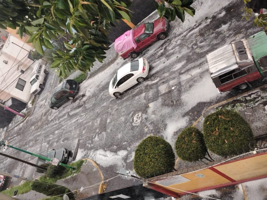 Fuertes y lluvias y caída de granizo en CDMX; Activan alerta amarilla