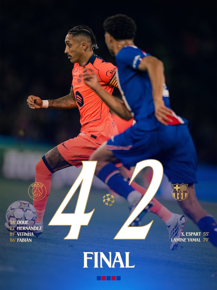 Jornada 3 Champions League: PSG derrota al Barcelona
