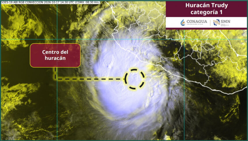 Emiten alerta naranja por el huracán “Trudy” en estos municipios de Michoacán