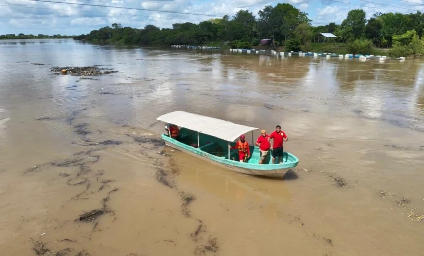 Alerta roja en Los Ríos y Pantanos de Centla por desbordamiento del Usumacinta en Tabasco