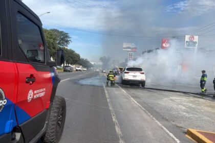 El incendio fue detectado a la altura de la colonia Residencial La Hacienda.