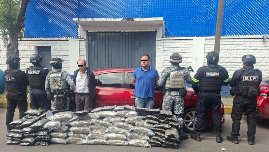 Aseguran más de 80kg de posible marihuana en Cuautitlán Izcalli