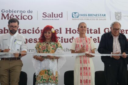 Claudia Sheinbaum asiste a entrega de rehabilitación de Hospital en Ciudad del Carmen, Campeche