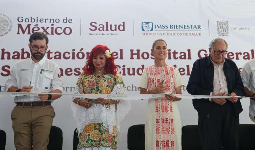 Claudia Sheinbaum asiste a entrega de rehabilitación de Hospital en Ciudad del Carmen, Campeche