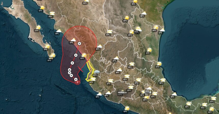Lluvias de inundación continuarán a lo largo de la costa del oeste-centro de México.