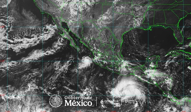 Depresión Tropical Veintiuno-E se intensifica a Tormenta Tropical Trudy.